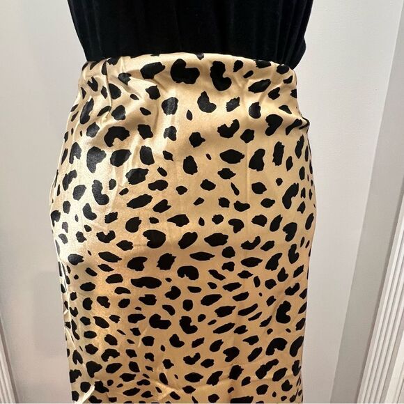 NWT Kourt midi Animal Print Tan and Black Skirt size xxs womens - Picture 9 of 16